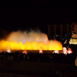 Nocny pokaz fontann Barcelona